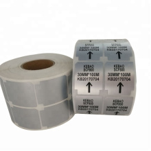 Custom waterproof permanent matt silver polyester Vinyl barcode labels